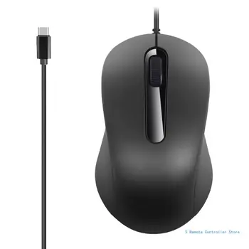 Портативная Мышь Type C USB C Мыши 3 Кнопки 1000 точек на дюйм Эргономичная Игровая Мышь для ПК с Windows, Ноутбуков и других Устройств Type C.
