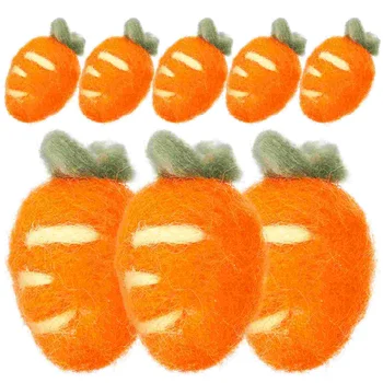 8 шт. Фетровая морковь для рукоделия, очаровательная шерстяная фетровая морковь, многоуровневые украшения для лотков, многофункциональные фетровые морковные декоры