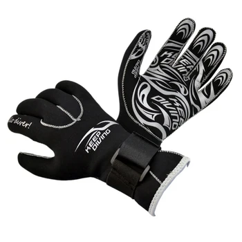 Новые 3 мм неопреновые перчатки для дайвинга, нескользящие теплые перчатки для плавания с принтом для взрослых, для подводной охоты, рыбалки, защищенные от укусов Перчатки для дайвинга