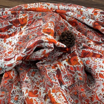 Качественная льняная ткань С новой цветной печатью tissus Высококачественные ткани для одежды для вечерних платьев