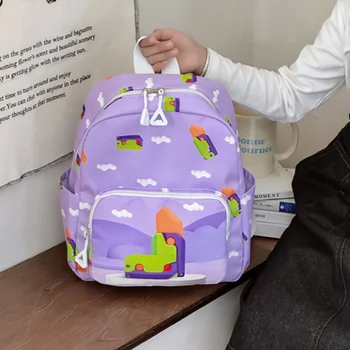 Персонализированное название с вышивкой, Детский анимационный рюкзак, Детский индивидуальный рюкзак, школьная сумка для мальчиков и девочек, подарок 1