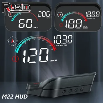 Головной дисплей M22 GPS Автоэлектроника Проектор HUD Дисплей Цифровой автомобильный спидометр Аксессуары Универсальные для всех автомобилей