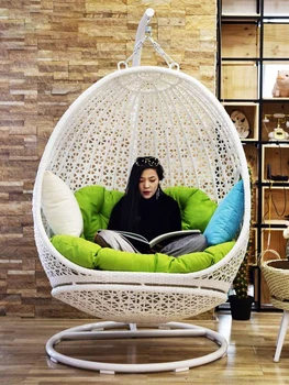 Подвесная корзина ротанговое кресло подвесная корзина для балкона качели в помещении онлайн знаменитость птичье гнездо кресло-колыбель