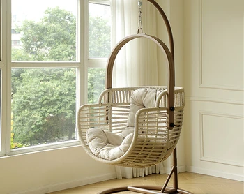 Подвесная корзина ротанговое кресло подвесная корзина для балкона качели в помещении онлайн знаменитость птичье гнездо кресло-колыбель 1