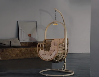 Подвесная корзина ротанговое кресло подвесная корзина для балкона качели в помещении онлайн знаменитость птичье гнездо кресло-колыбель 4
