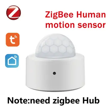 Tuya Zigbee3.0 Датчик движения человека Умный дом Мини-датчик движения PIR Детектор безопасности Smart Life Работает с Alexa Google Home