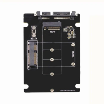 2 В 1 MSATA/M.2 NGFF К 2,5-дюймовому адаптеру SATA SSD-карта адаптера M.2 NGFF B-Key К плате адаптера преобразователя SSD-накопителя SATA 0