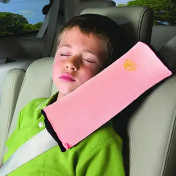 Автомобильные ремни безопасности, чехлы для подушек для детей, Позиционер для сна для путешествий, защита автоматического ремня безопасности, Регулировка плюшевой подушки на плечо 2