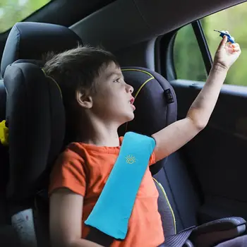 Автомобильные ремни безопасности, чехлы для подушек для детей, Позиционер для сна для путешествий, защита автоматического ремня безопасности, Регулировка плюшевой подушки на плечо 3