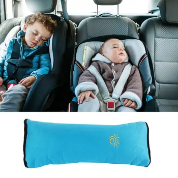 Автомобильные ремни безопасности, чехлы для подушек для детей, Позиционер для сна для путешествий, защита автоматического ремня безопасности, Регулировка плюшевой подушки на плечо 4