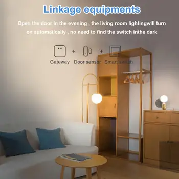 AUBESS Tuya Zigbee WiFi Smart Door Window Sensor Детектор сигнализации Магнитная Независимая система домашней безопасности Работает с Alexa Google Home 5