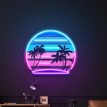 Пользовательские неоновые вывески Дизайн логотипа для бизнеса для пляжного отдыха, светодиодная вывеска магазина, неоновая вывеска магазина, быстрый дизайн без расценок