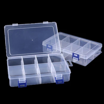 Многофункциональный Футляр для инструментов 1шт 20*13.5*4.5 пластиковая Прозрачная Коробка для хранения Канцелярских принадлежностей размером 8 сеток размером 8 см