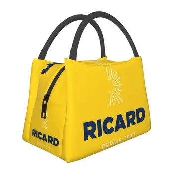Марсель Франция Логотип Ricard Изолированные сумки для ланча для мужчин Сменный термоохладитель Коробка для Бенто Кемпинг Путешествия