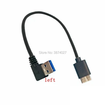 20 см 1 шт. USB-кабели Черный кабель-адаптер 3.0 прямоугольного типа от штекера A до штекера Micro B. 1
