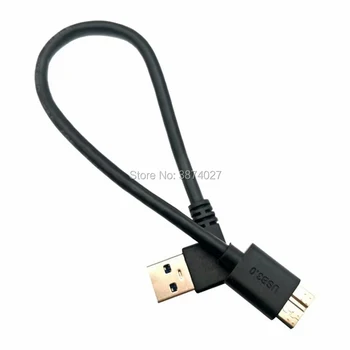 20 см 1 шт. USB-кабели Черный кабель-адаптер 3.0 прямоугольного типа от штекера A до штекера Micro B. 2