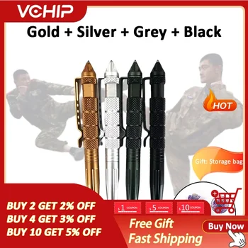 Новые высококачественные шариковые ручки Tactical Defense 502 металлического цвета с гелевыми чернилами для офиса школьников
