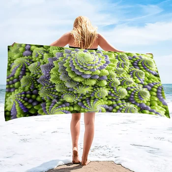 Банные полотенца с суккулентными растениями, мягкое полотенце для купания/пляжа/кемпинга, большое пляжное полотенце для бассейна без песка, для женщин, мужчин, девочек, мальчиков