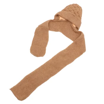 Открытый шарф с капюшоном, Теплый Шарф с капюшоном для женщин, зимний Теплый модный шарф с капюшоном 2