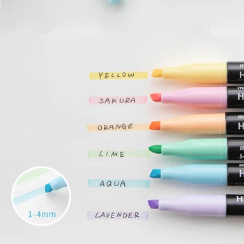 1шт 1-4 мм точечный лайнер для рисования маркером пастельного цвета, маркер-хайлайтер для письма, выделяющий Офисные школьные канцелярские принадлежности