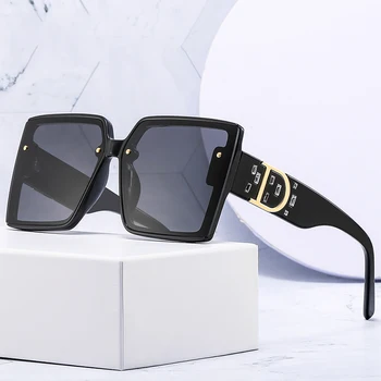 Солнцезащитные очки с квадратной ромбовидной буквой D для мужчин и женщин, Брендовый дизайн, Пляжные солнцезащитные очки для вождения на открытом воздухе, Модные мужские женские очки 2023 г.