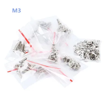 Обычно используемые гайки M3 screw pack 3 * 5 3 * 8 3 * 10 3 * 12 3 * 12 винты с круглой головкой и плоской головкой и т. Д