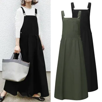 Женское платье Yama, хит продаж, однотонная повседневная юбка с длинным ремешком, платье Y2K