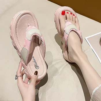 Женские тапочки, Летние вьетнамки 2022 года, Однотонная Легкая Удобная обувь, женские домашние тапочки для отдыха Zapato Muje