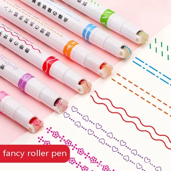 6 Цветов Маркер для изогнутых линий, маркер-хайлайтер, Контурная ручка, пастельные маркеры, украшение для рисования, Маркеры манги для художественного рисования, рисовальные каракули