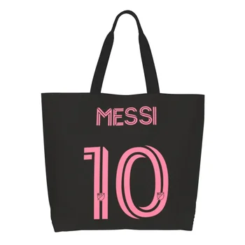 Сумка для покупок из 10 футбольных продуктов, модная холщовая сумка для покупок, сумка через плечо, большая вместимость, прочная сумка из Аргентины