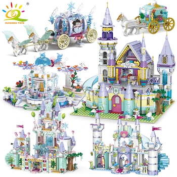 Серия HUIQIBAO Friend Princess Dream Castle, строительный блок для девочек, набор строительных кирпичей для дома, города, Детская игрушка для детей 0