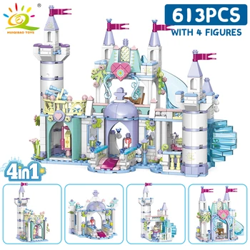 Серия HUIQIBAO Friend Princess Dream Castle, строительный блок для девочек, набор строительных кирпичей для дома, города, Детская игрушка для детей 2