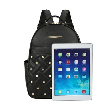Новые дизайнерские рюкзаки, женские кожаные рюкзаки, женская школьная сумка для девочек-подростков, дорожная сумка в стиле ретро с заклепками, сумка с несколькими карманами. 4