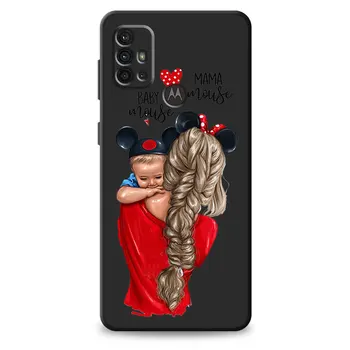 Силиконовый Женский Модный чехол для девочек Super Mom baby Case для Motorola Moto G71 G51 G22 G82 G30 G200 G52 G50 G60S G31 G9Plus TPU Мягкая сумка 5