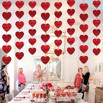 Гирлянда в форме любви длиной 2 м, Подвесной Баннер, украшения, свадебные принадлежности для украшения на День Святого Валентина 0