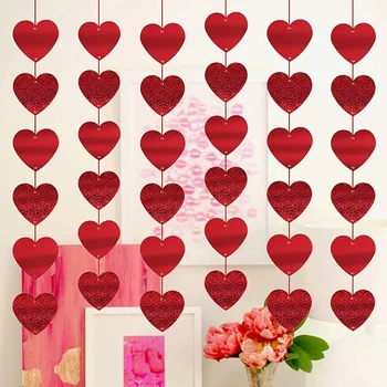 Гирлянда в форме любви длиной 2 м, Подвесной Баннер, украшения, свадебные принадлежности для украшения на День Святого Валентина 3
