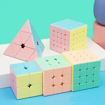 волшебный Куб 3x3 Без Наклеек Гладкий Продуктивный Куб Macaron Color Magic Cube Для Детей И Взрослых 3x3 Magic Cube 1
