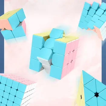 волшебный Куб 3x3 Без Наклеек Гладкий Продуктивный Куб Macaron Color Magic Cube Для Детей И Взрослых 3x3 Magic Cube 5