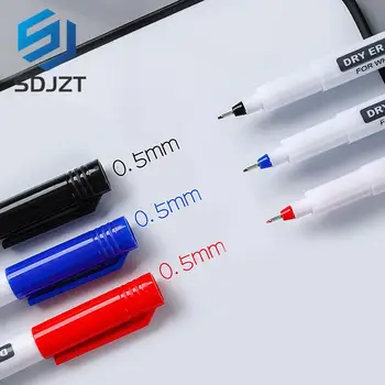 Стираемая ручка для белой доски чрезвычайно тонкая ручка для сухого стирания 0,5 ММ для офисных экзаменов водонепроницаемый маркер