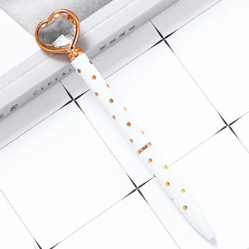 30 шт. шариковая ручка с бриллиантами в форме сердца, точечные ручки в форме сердца для письма, школьные принадлежности