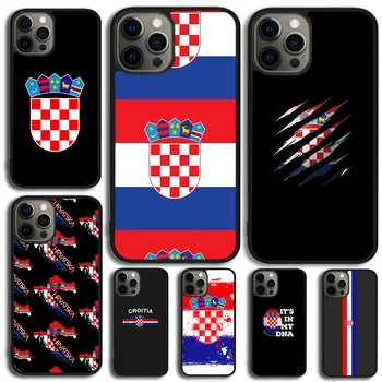 Флаг Хорватии с Гербом Чехол Для Телефона Чехол Для iPhone 15 14 SE 2020 XR XS 11 12 13 Mini Pro MAX 6 7 8 Plus