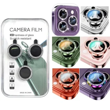100шт для iPhone 15 13 14 11 12 Pro Max Металлическая защитная пленка для камеры Mini Camera Protector 2-3 шт./компл. Защитное стекло для объектива