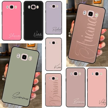Персонализированный Чехол с пастельными инициалами Samsung Galaxy J1 J3 J5 J7 2016 A3 A5 2017 A7 A9 J8 J4 J6 A6 A8 Plus 2018 Cover