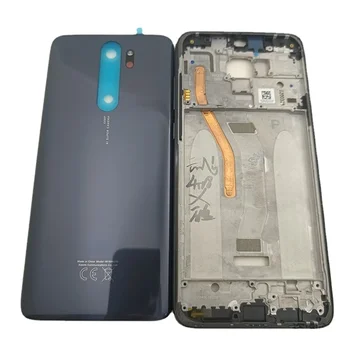 Полный корпус Чехол для Xiaomi Redmi Note 8 Pro Средняя рамка + Стеклянные Запасные части для крышки батарейного отсека