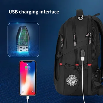 Военный нож, мужской рюкзак, бизнес-кейс для ноутбука большой емкости, USB-зарядка, рюкзак для путешествий, сумки для старшеклассников 2
