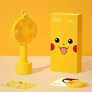 Портативные вентиляторы Pokémon Pikachu Настольный вентилятор Kawaii Anime Роскошная USB-зарядка, длительное время автономной работы для студентов, подарки на открытом воздухе 1