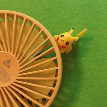 Портативные вентиляторы Pokémon Pikachu Настольный вентилятор Kawaii Anime Роскошная USB-зарядка, длительное время автономной работы для студентов, подарки на открытом воздухе 3