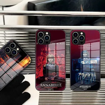 Чехол для телефона Annabelle Horror Movie из закаленного стекла для iPhone 14 13 11 12 Pro 8 7 Plus X 13 Pro MAX XR XS MINI Чехлы