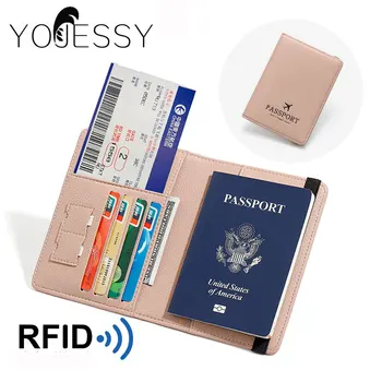YOJESSY RFID Женский кошелек, женский Клатч, Дамский кошелек, Карман для монет, Держатель для паспорта, Держатель для карт