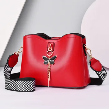 Элегантная и универсальная женская сумка 2023, новая мода, на одно плечо, с косой сеткой, красная темпераментная женская сумка